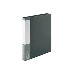 ds-（まとめ）ジョインテックス リング式クリアーブック D051J-GY 灰1冊〔×10セット〕