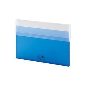 ds-（まとめ）LIHITLAB コングレスケース薄型 A-5035-8 青〔×10セット〕 6,466円