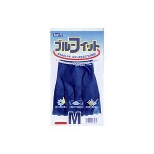 ds-（まとめ）ショーワグローブ ゴム手袋ブルーフィット Mサイズ 181〔×40セット〕