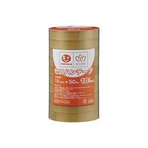 ds-（まとめ）ジョインテックス セロハンテープ18mm×50m10巻 B642J 〔×3セット〕
