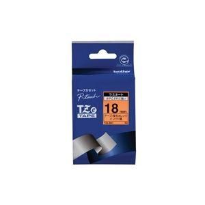 ds-(業務用3セット) brother ブラザー工業 文字テープ/ラベルプリンター用テープ 〔幅：18mm〕 TZe-B41 蛍光橙に黒文字