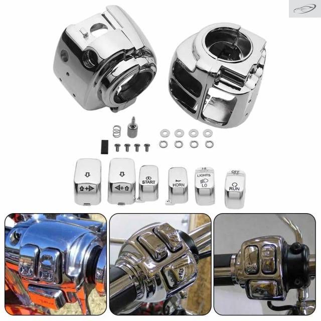 Harley Sportster 1200 Dyna Street Bob Softail Fat Boy Motorcycle Switch Caps Button Switch Housings Cover Kits