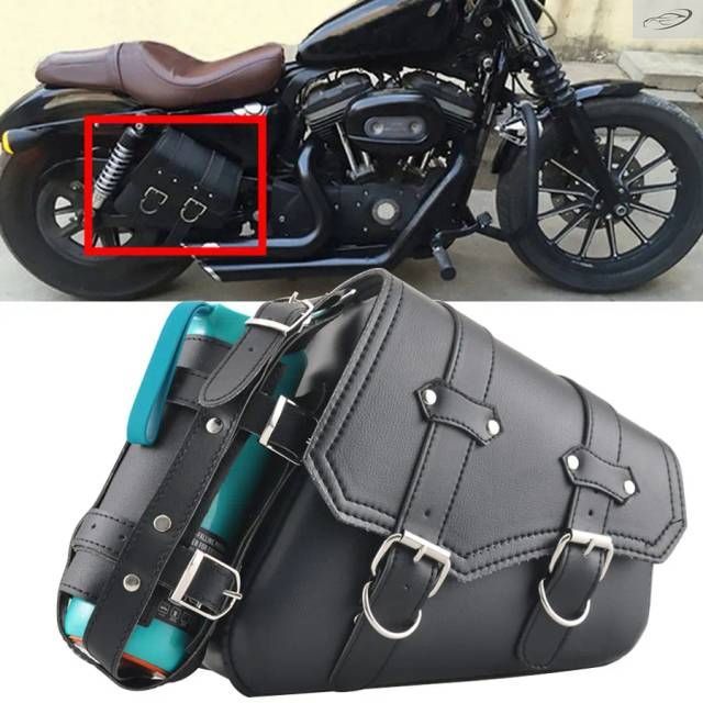 Motorcycle Saddlebag Side Tool Pouch Bag Harley Sportster XL883 XL1200 Honda Yamaha Kawasaki etc