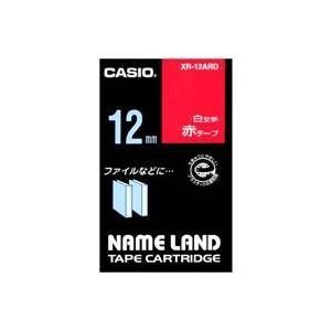 ds-(業務用5セット) CASIO カシオ ネームランド用ラベルテープ 〔幅：12mm〕 XR-12ARD 赤に白文字 6,423円