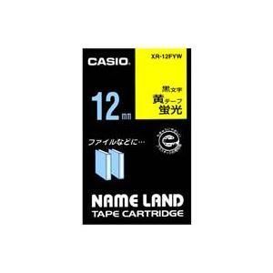 ds-（まとめ）カシオ CASIO 蛍光テープ XR-12FYW 黄に黒文字 12mm〔×5セット〕 6,680円