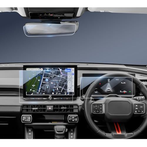 HUAHAO [3点セット]トヨタ 新型RAV4 60系専用 保護フィルム 12.9インチ [ナビ+メーター+デジタルインナーミラー] ガラスフィルム ラブ4 カーナビ 保護フィルム 9H キズ・汚れ・指紋防止 低反射 高感度タッチ 気泡なし 25d3f277