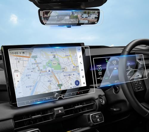 SHAOHAO 3点セット 4枚入りトヨタ rav4 60系 6代目 専用 12.9インチ ナビ 強化ガラス 保護フィルム*2枚+12.3インチ メーターパネル フィルム*1枚+デジタルルームミラーフィルム*1枚 9H 反射防止 キズ防止 汚 751f633c 7,192円