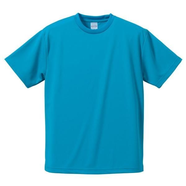 ds-〔5枚セット〕 Tシャツ S ターコイズ ブルー UVカット 吸汗 速乾 4.1オンス さらさらドライ 半袖 ティーシャツ tシャツ