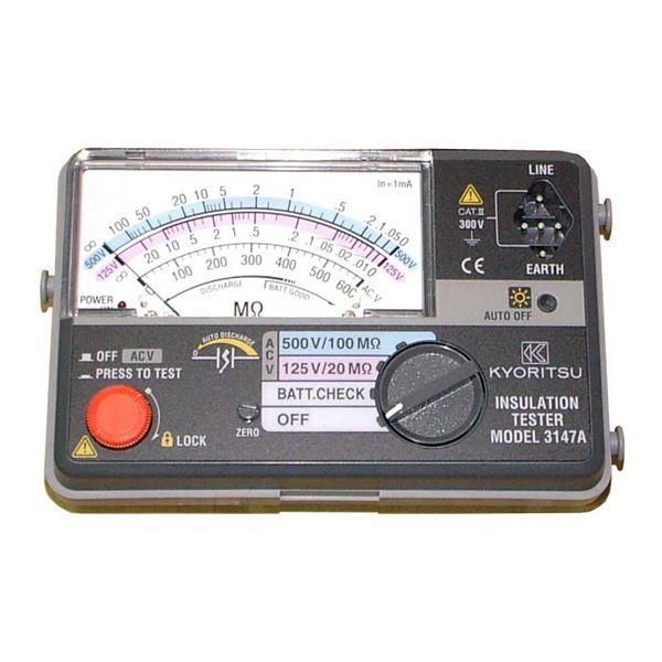 ds-共立電気計器 キューメグ 2レンジ小型絶縁抵抗計 3147A