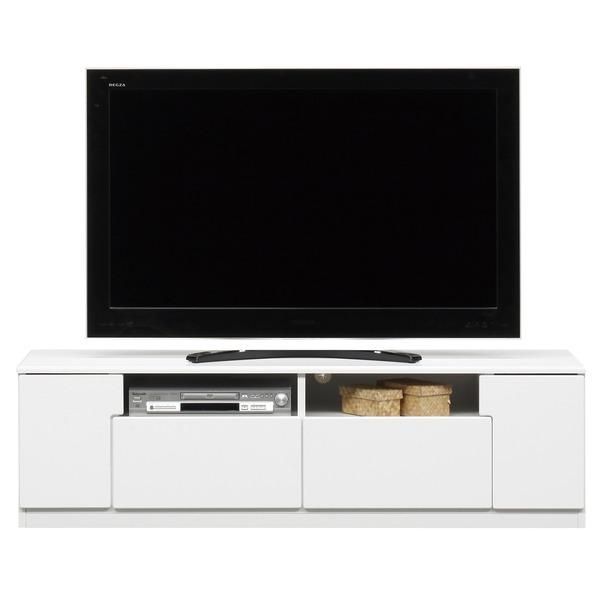 ds-ローボード テレビ台 幅150cm ホワイト木目 オープン収納棚付き 日本製 リビング ダイニング 完成品 開梱設置 29,972円