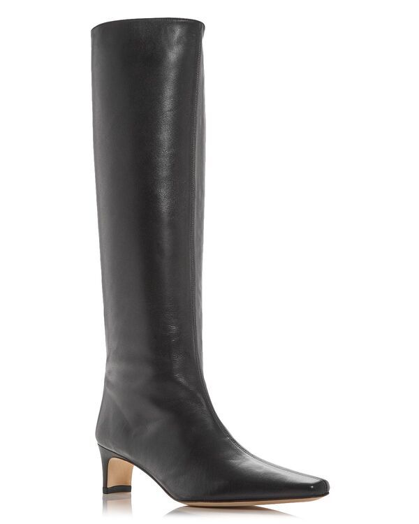 スタウド レディース シューズ ブーツ・レインブーツ トール STAUD Womens Wally Tall Boots Black Leather ブラック