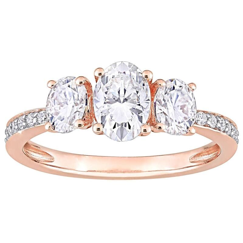 ステラ グレース レディース アクセサリー リング Stella Grace 10k Rose Gold LabCreated Moissanite 3Stonengagement Ring 10k
