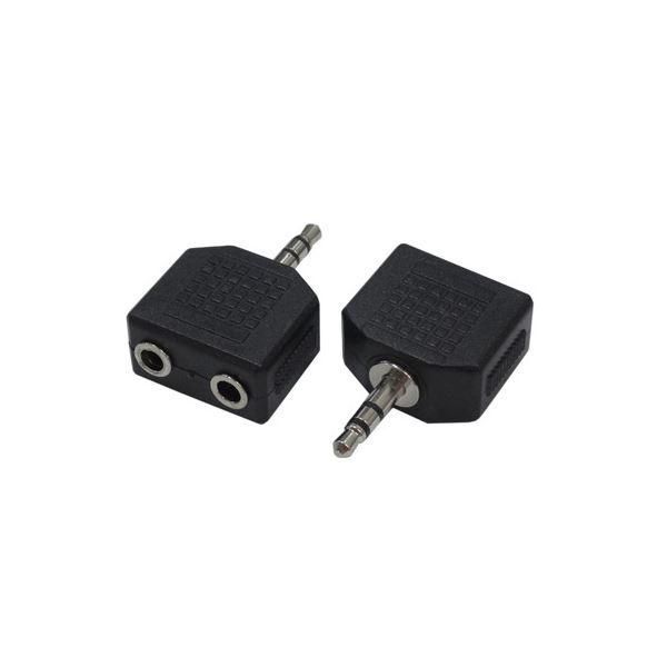 ds-(まとめ)変換名人 AVプラグ 3.5(メス)2P to 3.5mm(オス)ステレオ AV/352J-35PS(2P)〔×20セット〕