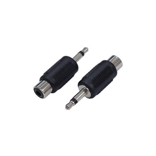 ds-(まとめ)変換名人 AVプラグ RCA(メス) to 3.5mm(オス)モノラル AV/RCAJ-35PM(2P)〔×20セット〕