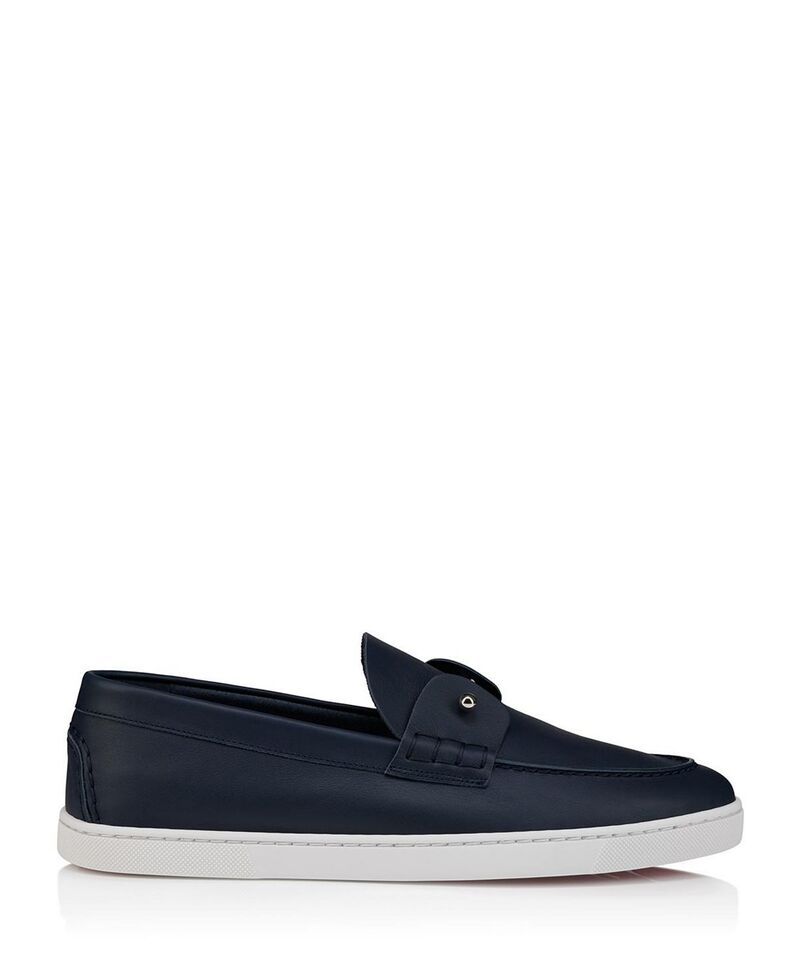 クリスチャン・ルブタン メンズ シューズ スリッポン・ローファー Christian Louboutin Mens Chambeliboat Bateau Loafers Marine
