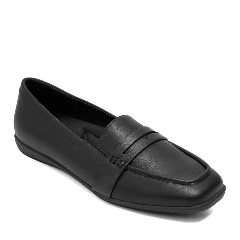 エアロソールズ レディース シューズ サンダル ローファー Aerosoles Kody WomenslipOn Moc Toe Loafers Black Grain ブラック