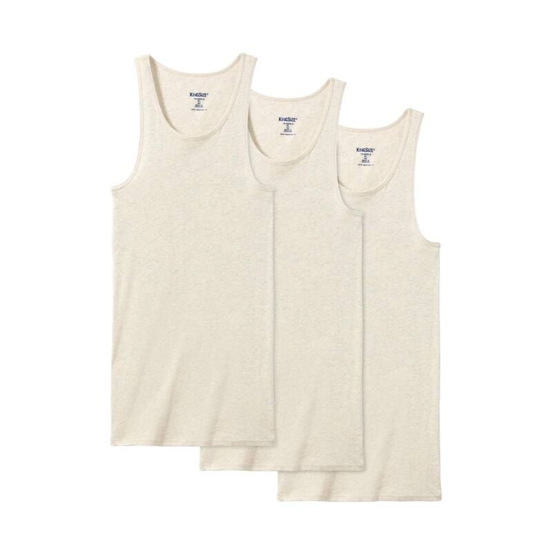 キングサイズ メンズ トップス Tシャツ リブ トール コットン KingSize Mens Big Tall 3Pack Ribbed Cotton Tank Undershirt Neutral 10,136円