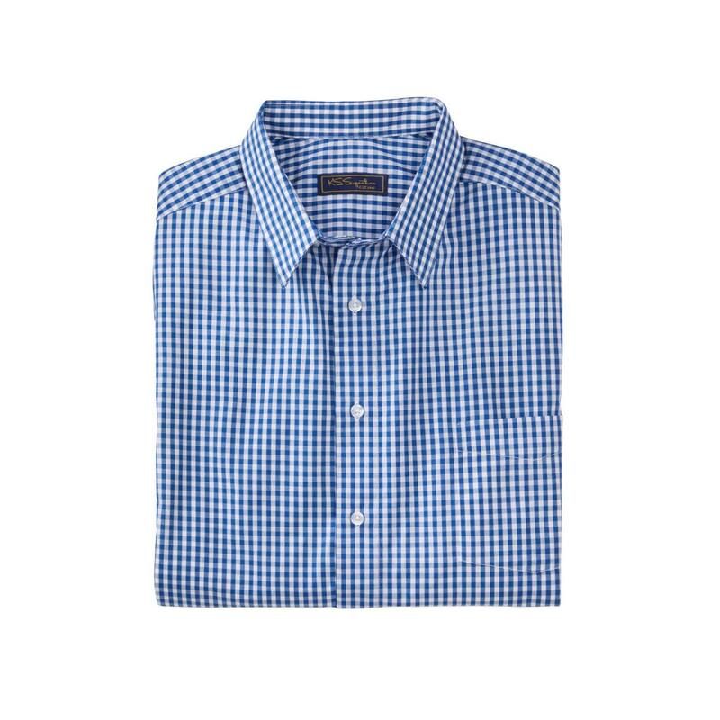 キングサイズ メンズ トップス Tシャツ トール KingSize Mens Big Tall WrinkleFree Dresshirt Navy Gingham ネイビー 12,056円
