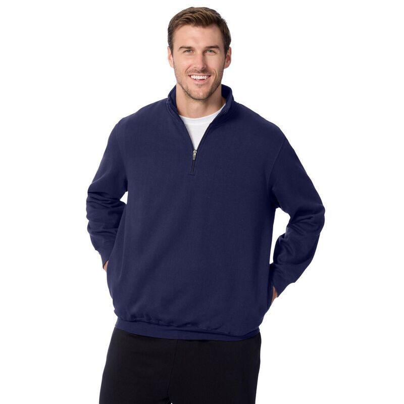 キングサイズ メンズ トップス Tシャツ スウェットール フリース KingSize Mens Big Tall Fleece 14 Zip Sweatshirt Navy ネイビー