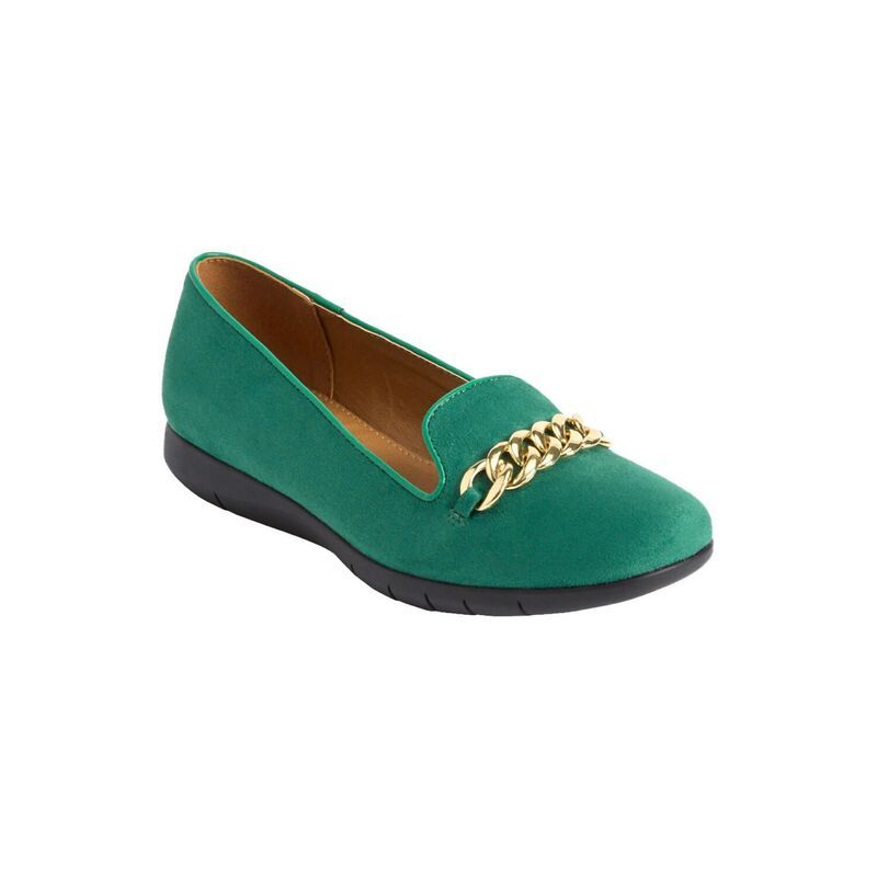 コンフォートビュー レディース シューズ スリッポン・ローファー Comfortviewomens The Thayer Slip On Flat Kelly Green グリーン