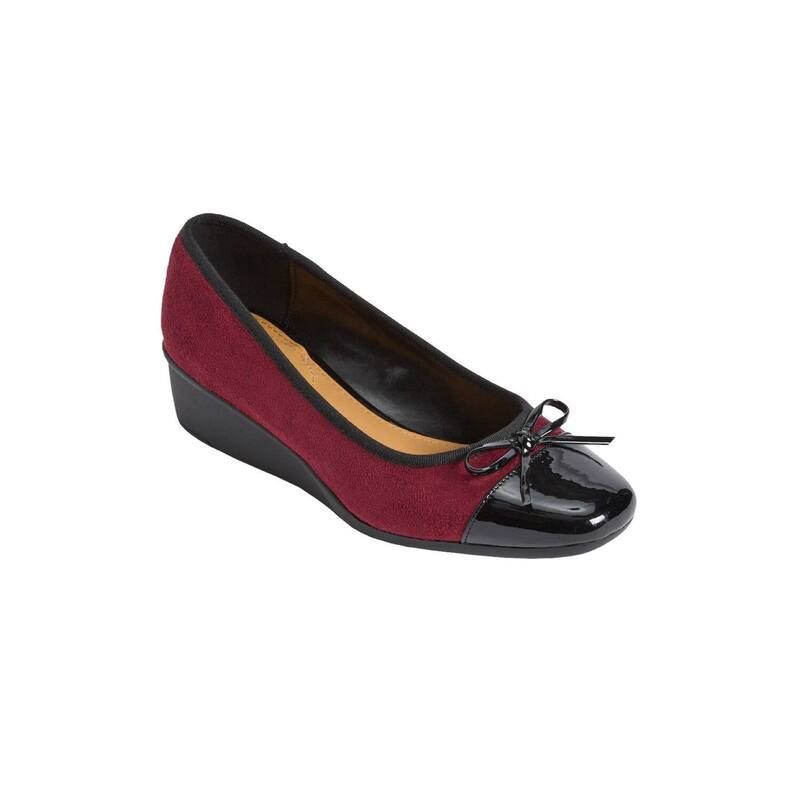 コンフォートビュー レディース シューズ パンプス Comfortviewomens The Jade Slip On Wedge Wine ワイン