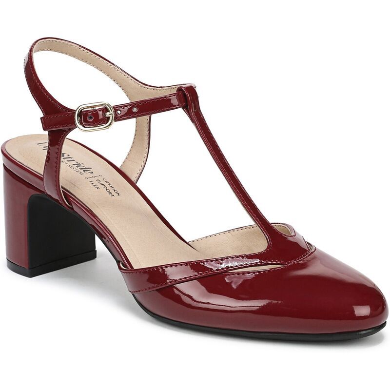 ライフストライド レディース シューズ パンプス ヒール LifeStride Toni Womenstrappy Block Heel Shoes Dark Cherry