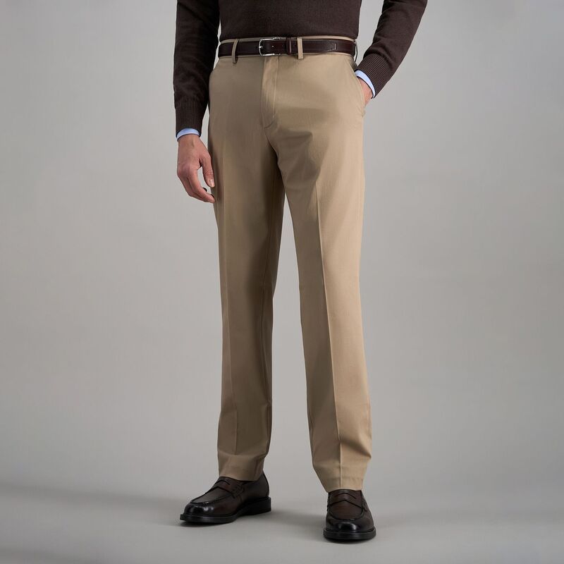 ハガー メンズ ボトムス カジュアルパンツ Men s Haggar Premium NoIron Khaki Flex Waist SlimFit Stretch FlatFront Pants K