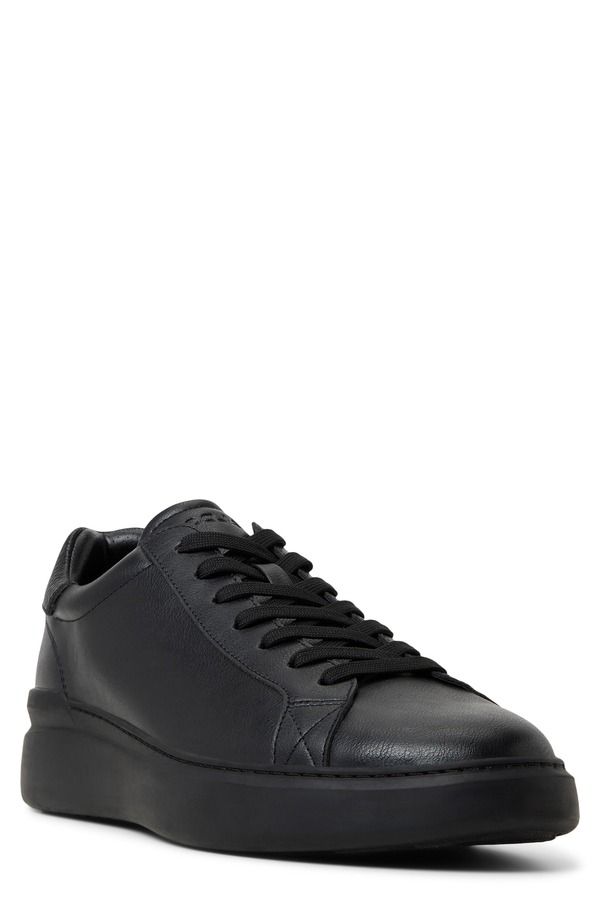 アルド メンズ シューズ スニーカー レザー フェイクレザー ALDO Toddy Faux Leather Sneaker Men BLACK BLACK ブラック