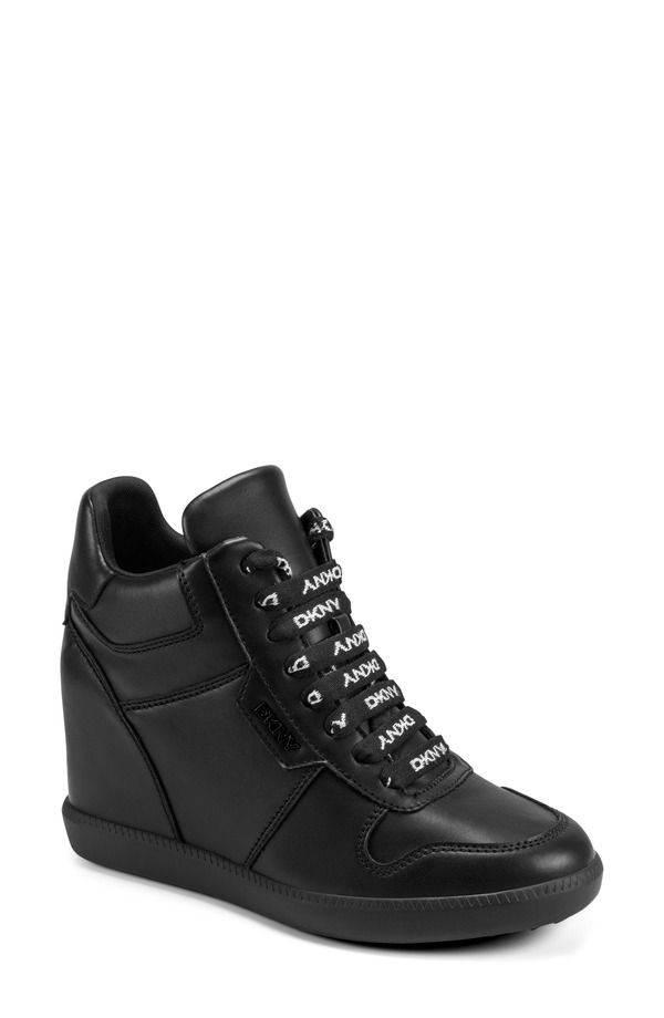 ダナ キャラン ニューヨーク レディース シューズ スニーカー DKNY Sereina Hidden Wedge Sneaker Women BLACK ブラック