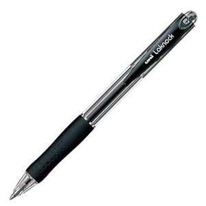 ds-(まとめ) 三菱鉛筆 油性ボールペン VERY楽ノック 細字 0.7mm 黒 SN10007.24 1本 〔×60セット〕