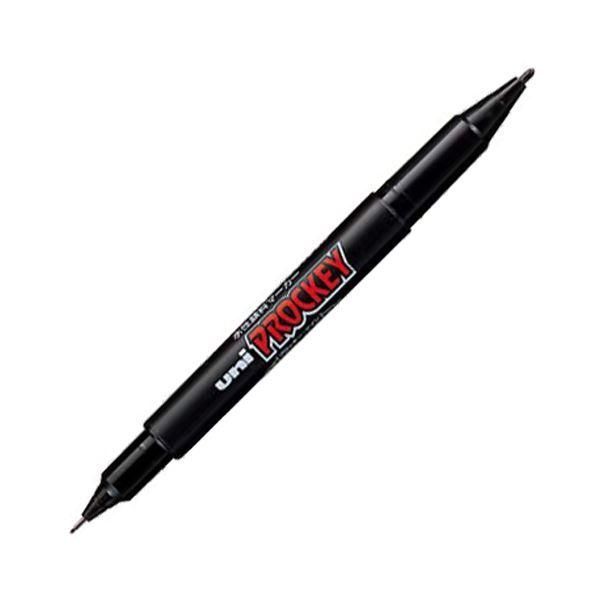 ds-（まとめ） 三菱鉛筆 水性マーカー プロッキー 細字丸芯+極細 黒 PM120T.24 1本 〔×50セット〕 6,186円