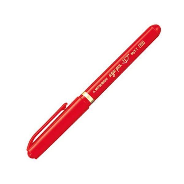 ds-（まとめ） 三菱鉛筆 水性サインペン リブ細字 0.7mm 赤 MYT7.15 1本 〔×60セット〕