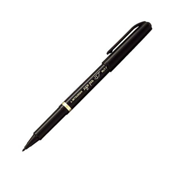 ds-（まとめ） 三菱鉛筆 水性サインペン リブ細字 0.7mm 黒 MYT7.24 1本 〔×60セット〕