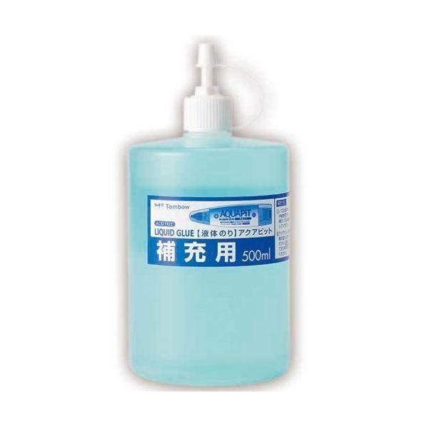 ds-（まとめ） トンボ鉛筆 液体のり アクアピット 補充用 500ml PR-WT 1個 〔×10セット〕