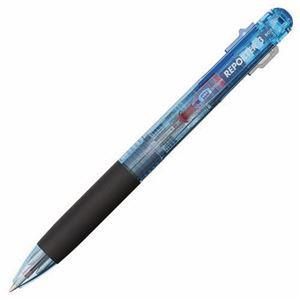 ds-（まとめ） トンボ鉛筆 3色油性ボールペン リポーター3 0.7mm （軸色 透明ブルー） BC-TRC40 1本 〔×20セット〕