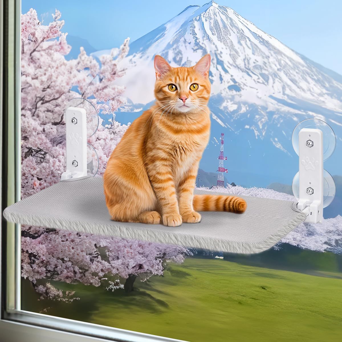【Amazon.co.jp限定】猫 窓用ハンモック 強力吸盤式 大型 折畳み 組み立て簡単 猫窓ベッド 猫 ハンモック 耐荷重25kg 通気メッシュ 夏冬両用 洗濯できる ストレス解消 日光浴 ウィンドウベッド 窓際見晴らし台 キャットハンモック キャット 1 32,712円