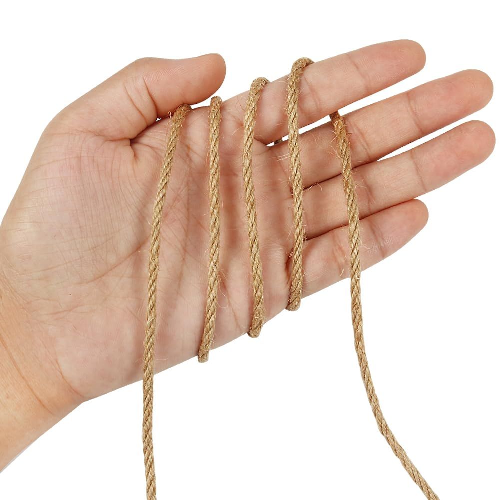 Tenn Well 4mm 太い 麻ロープ, 50M 麻縄キャットタワーの補修 ジュート 麻紐 園芸 梱包 手作り 猫爪とぎ修理などに (茶色) 1 Tenn Well 4mm 太い 麻ロープ, 50M 麻縄キャットタワーの補修 ジュート 麻紐 園芸 梱包 手作り 猫爪とぎ修理などに (茶色) 1