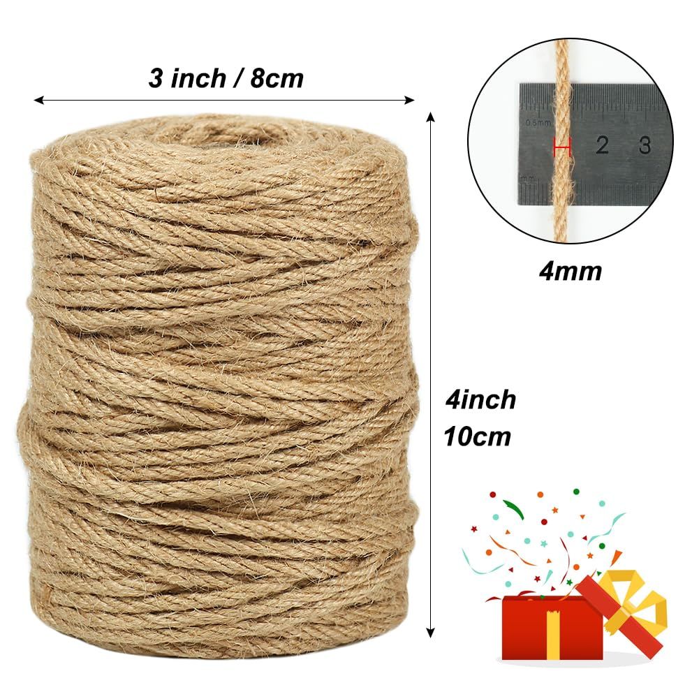 Tenn Well 4mm 太い 麻ロープ, 50M 麻縄キャットタワーの補修 ジュート 麻紐 園芸 梱包 手作り 猫爪とぎ修理などに (茶色) 1 Tenn Well 4mm 太い 麻ロープ, 50M 麻縄キャットタワーの補修 ジュート 麻紐 園芸 梱包 手作り 猫爪とぎ修理などに (茶色) 1