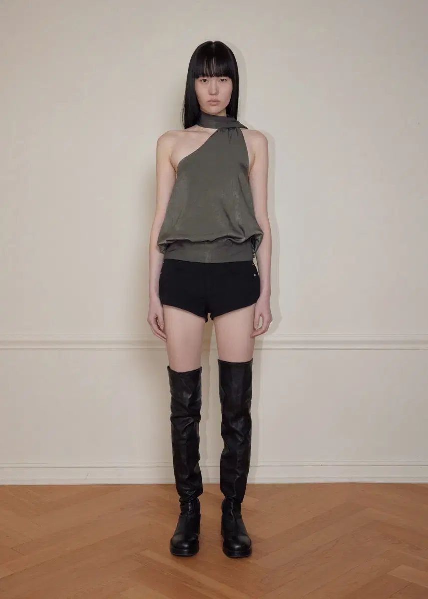 ボヘミアンソウル WRAP SCARF BLOUSE カーキ