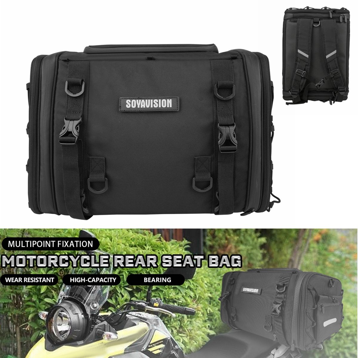 オートバイ用 防水シートバッグ 19L-80L 大容量 拡張可能