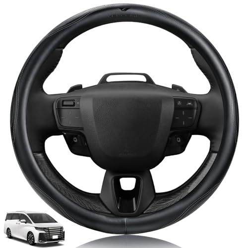 ヴェルファイア 40系 専用 ハンドルカバー 高級本革 ステアリングカバー AAHH40W AAHH45W 車用 本革手縫い 3Dグリップ おしゃれなデザイン 専車ロゴ 滑り防止 吸汗速乾 簡単取付 内装パーツ 自動車用 アクセサリー ブラッ d393543a 7,091円