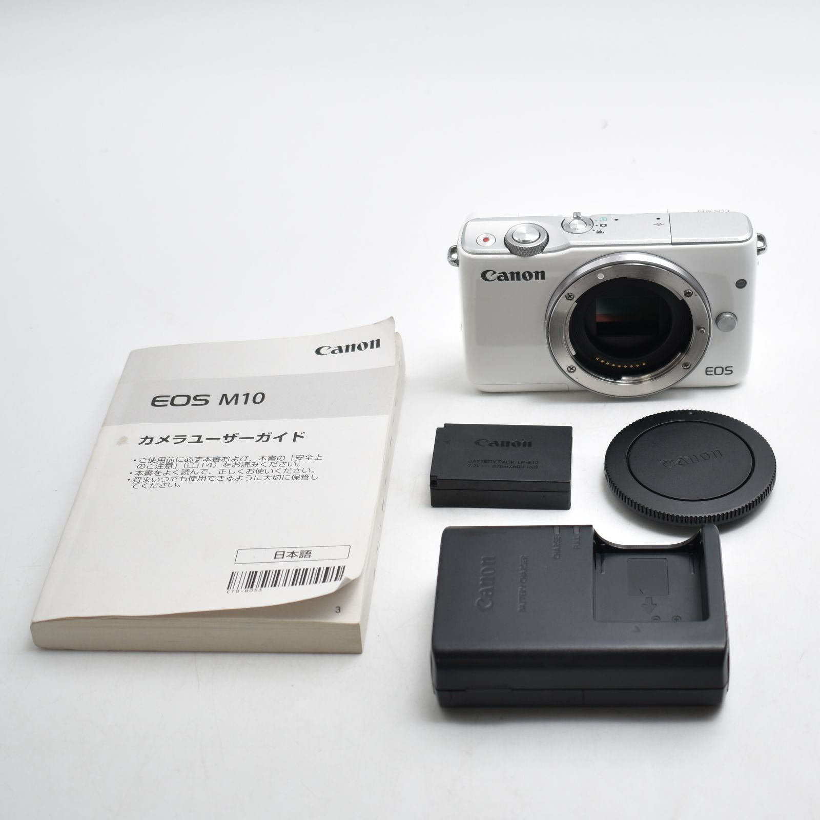 B#13341 Canon ミラーレス一眼カメラ EOS M10 ボディ(ホワイト) EOSM10WH-BODY