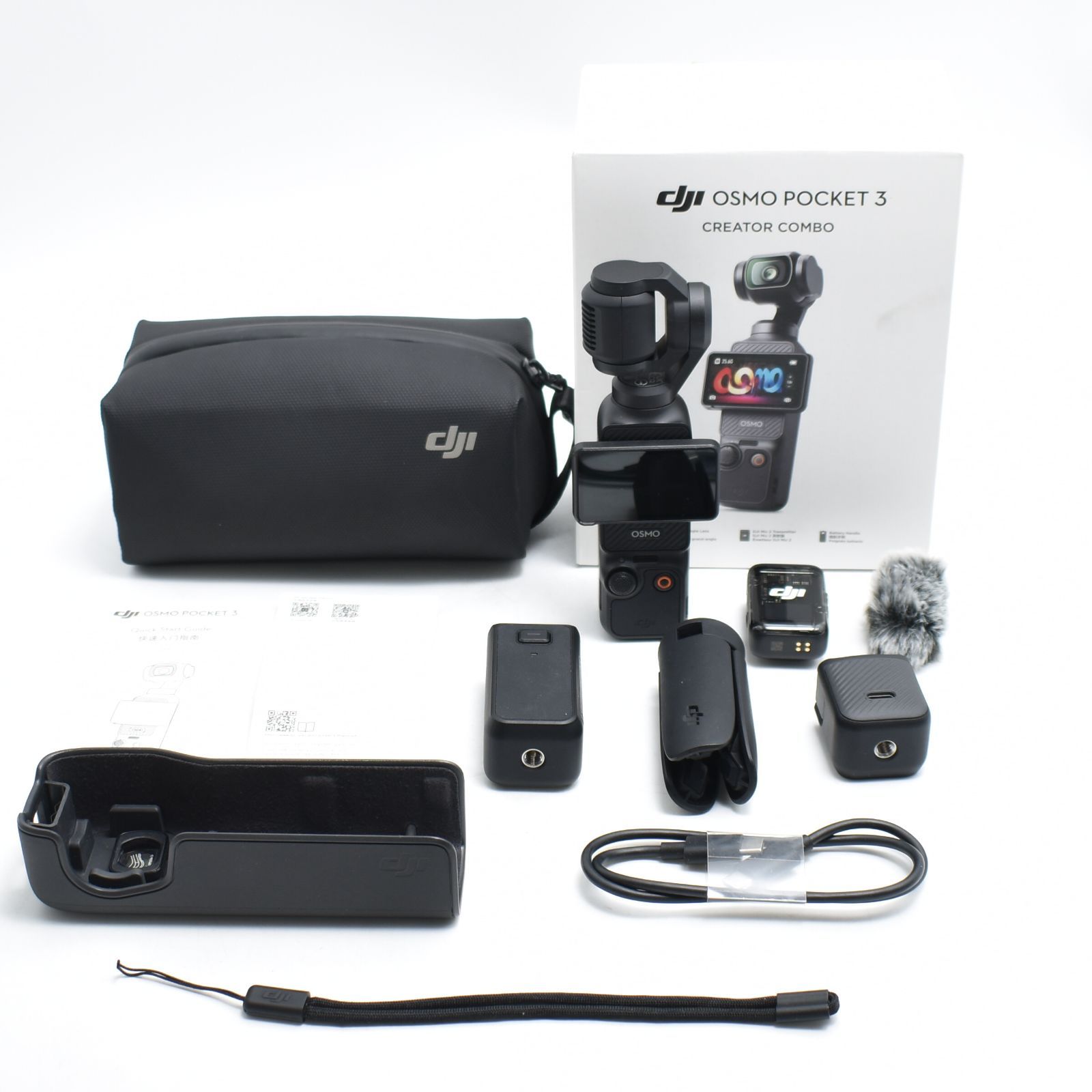 B#13194 DJI vlogカメラ Osmo Pocket 3 クリエイターコンボ 1インチCMOS 4K 120fps 動画対応 3軸スタビライザー ジンバル アクションカメラ デジカメ 顔 被写体トラッキング 高速フォーカス マイク同梱