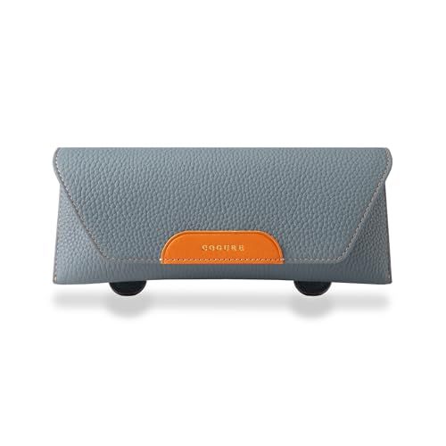 N◆COGURE コグレ 車用 メガネケース サングラスホルダー サンバイザーポケット 本革 レザー マグネット開口 車内整理 カーサンバイザー用 取り付け簡単 ほとんどの車種に適用 高級 ブランド おしゃれ 専用ボックス付き CoCarSG a9558289