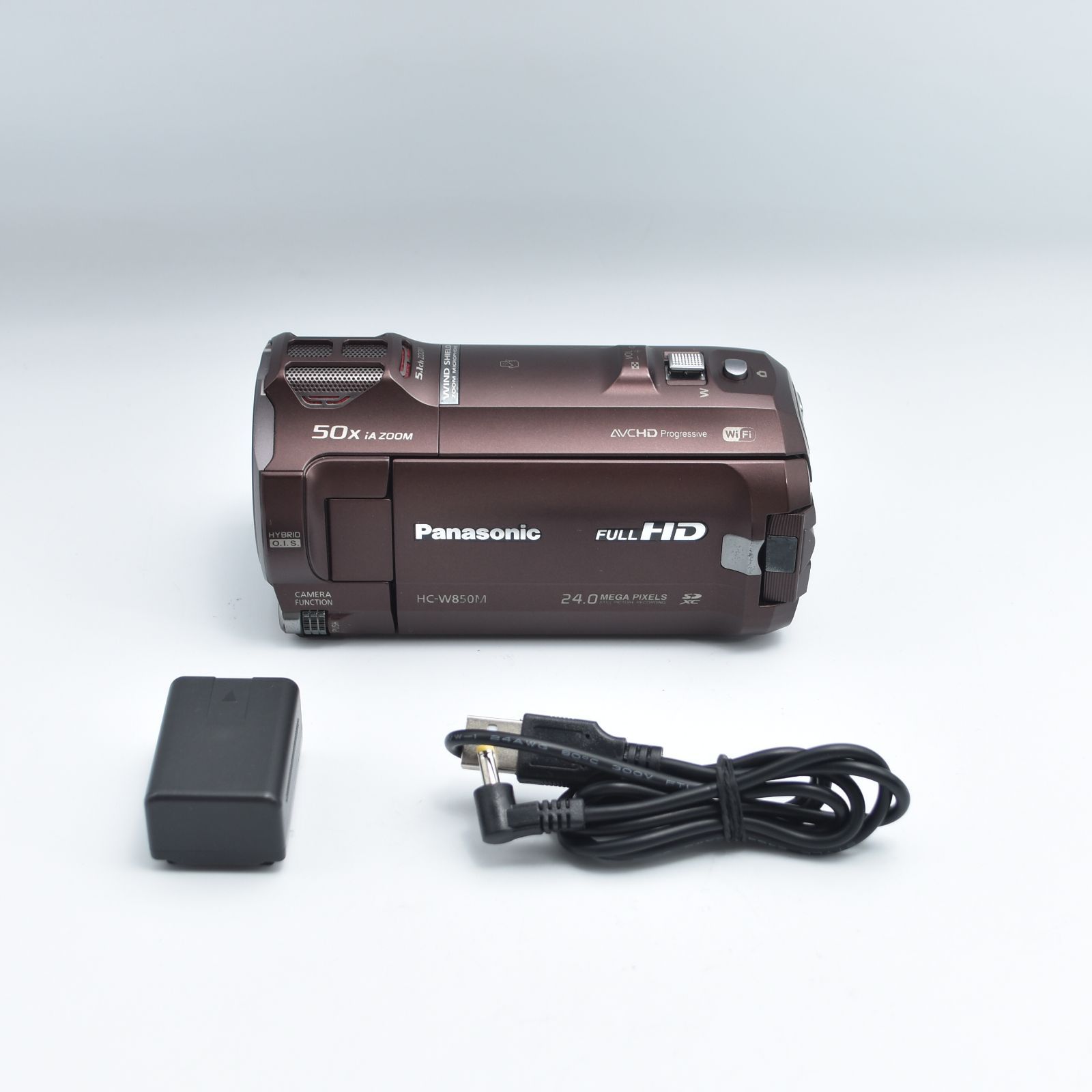 B #12516 T Panasonic Digital Hi-Vision Camcorder 64GB Internal Memory Brown HC-W850M-T
