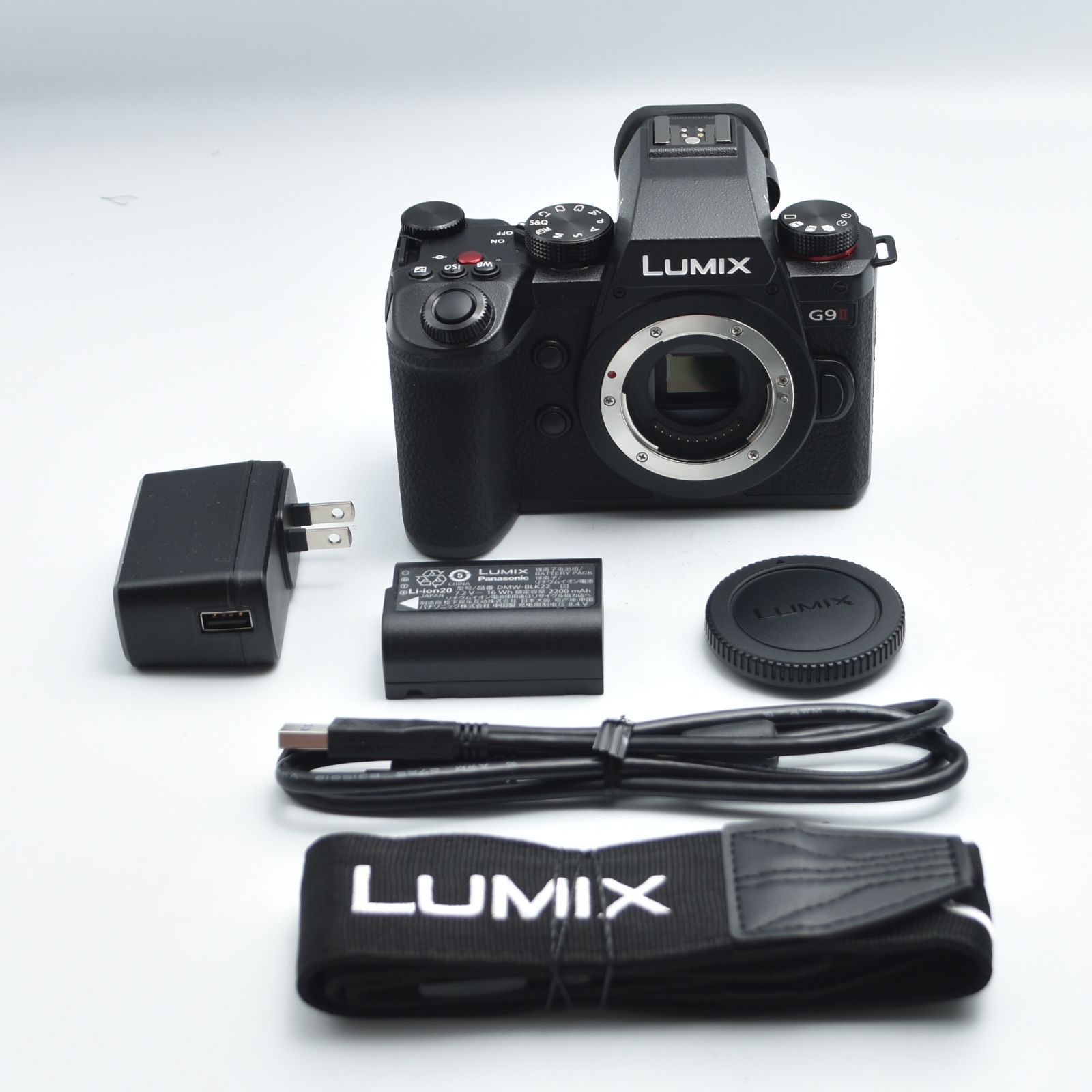 B#13288 T パナソニック(Panasonic) ミラーレス一眼カメラ ルミックス 像面位相差AF搭載 高速連写性能 手ブレ補正強化 ボディ ブラック DC-G9M2