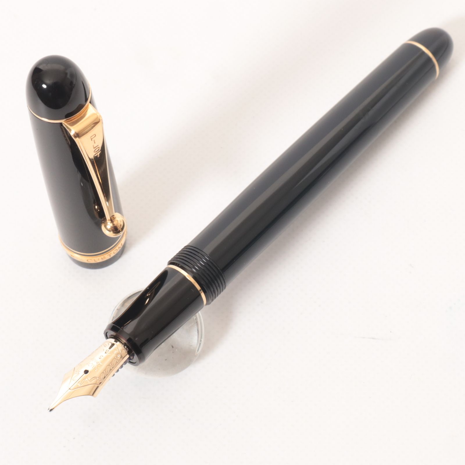 PILOT パイロット カスタム74 万年筆 14金 太字 B ブラック ゴールド