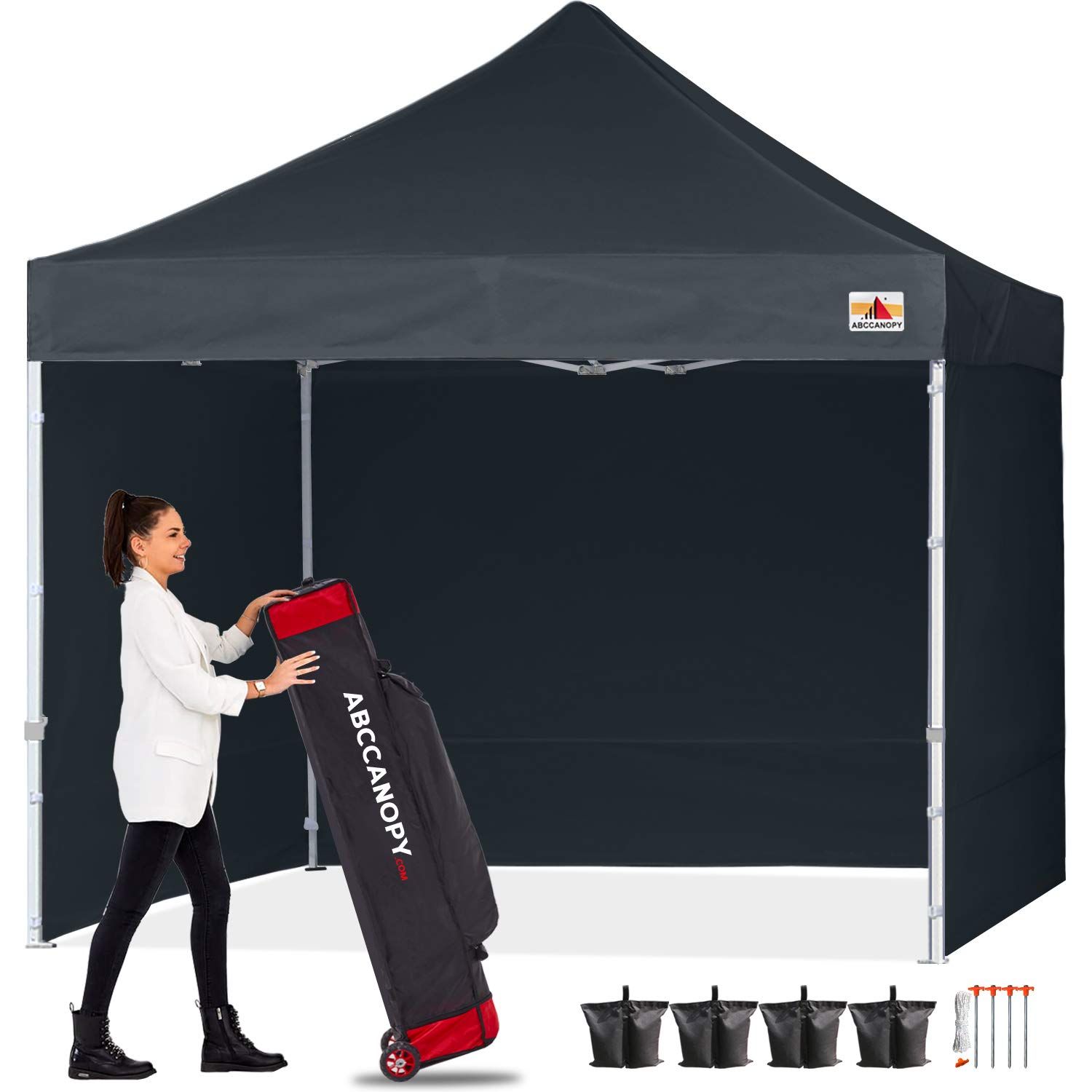 ☆新品☆ABCCANOPY タープテント 3mx3m 2.5mx2.5m 横幕4枚（サイドシート3枚 ドアシート1枚付き） 大型テント 6-8人用 タープ テント 日除け タープ 遮光 遮熱 ワンタッチテント てんと テントタープ 3段階調節 48cd4da4