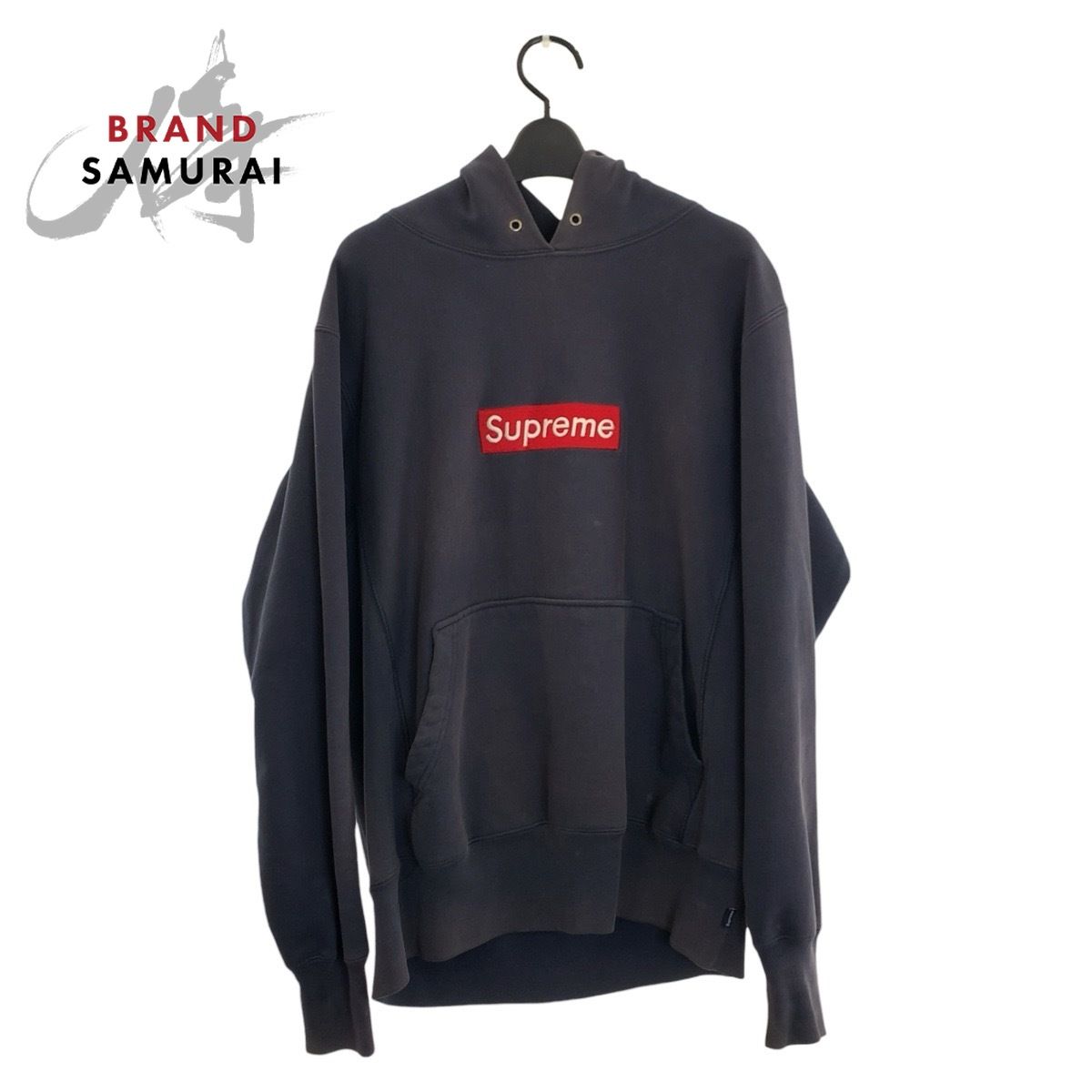 Supreme シュプリーム ボックスロゴ サイズL ネイビー コットン/ポリエステル パーカー フーディー メンズ 602747【中古】 15,746円