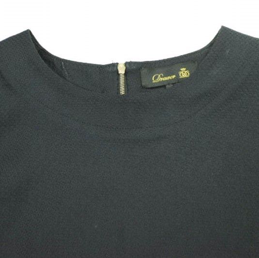 Drawer ドゥロワー 日本製 コットンショートスリーブフレアワンピース
